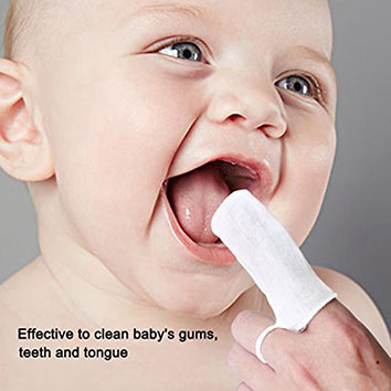 Cleaning Milk Teeth with Brush
